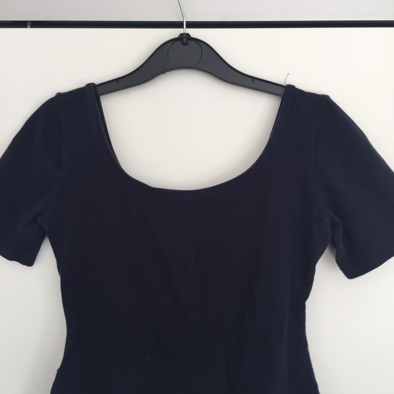 Navy blue ballet leotard. Capped sleeved, medium... - Depop