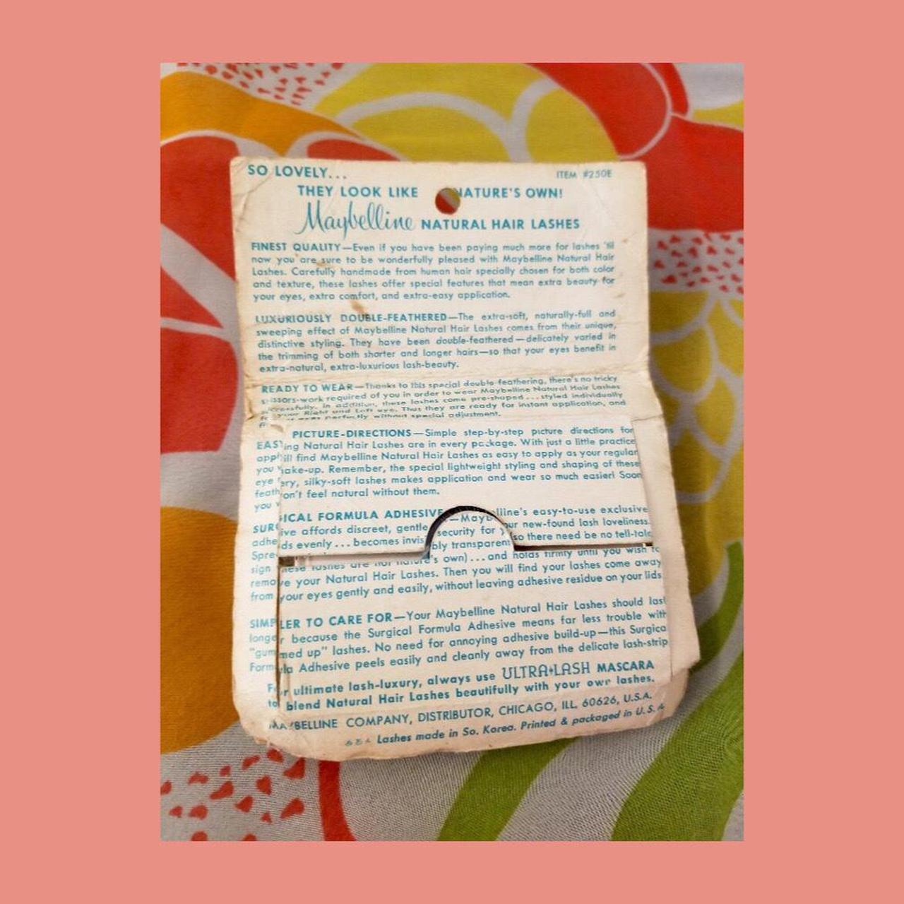 Vintage MOD 70s Maybelline False Eyelashes Natural... Depop