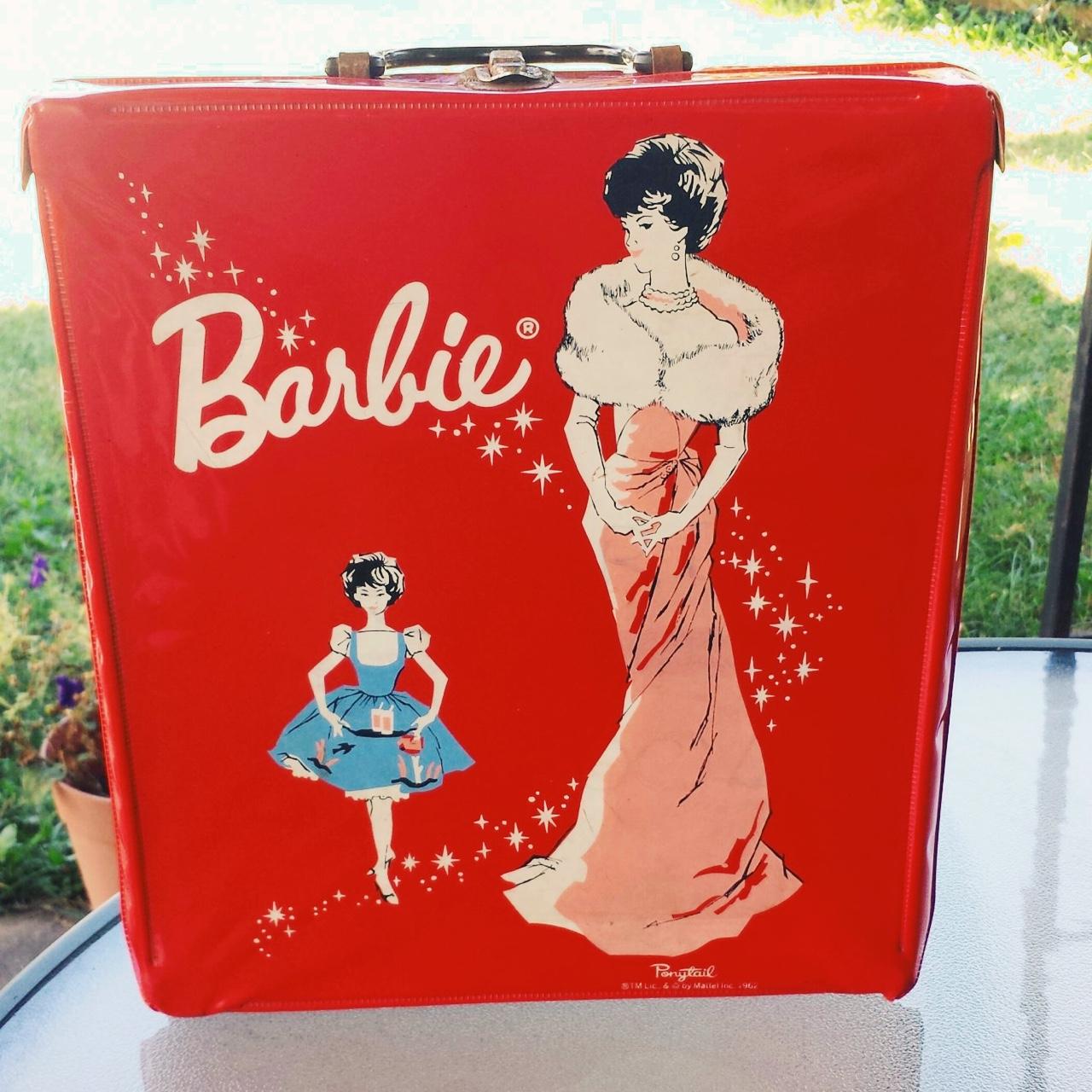 vintage red barbie case