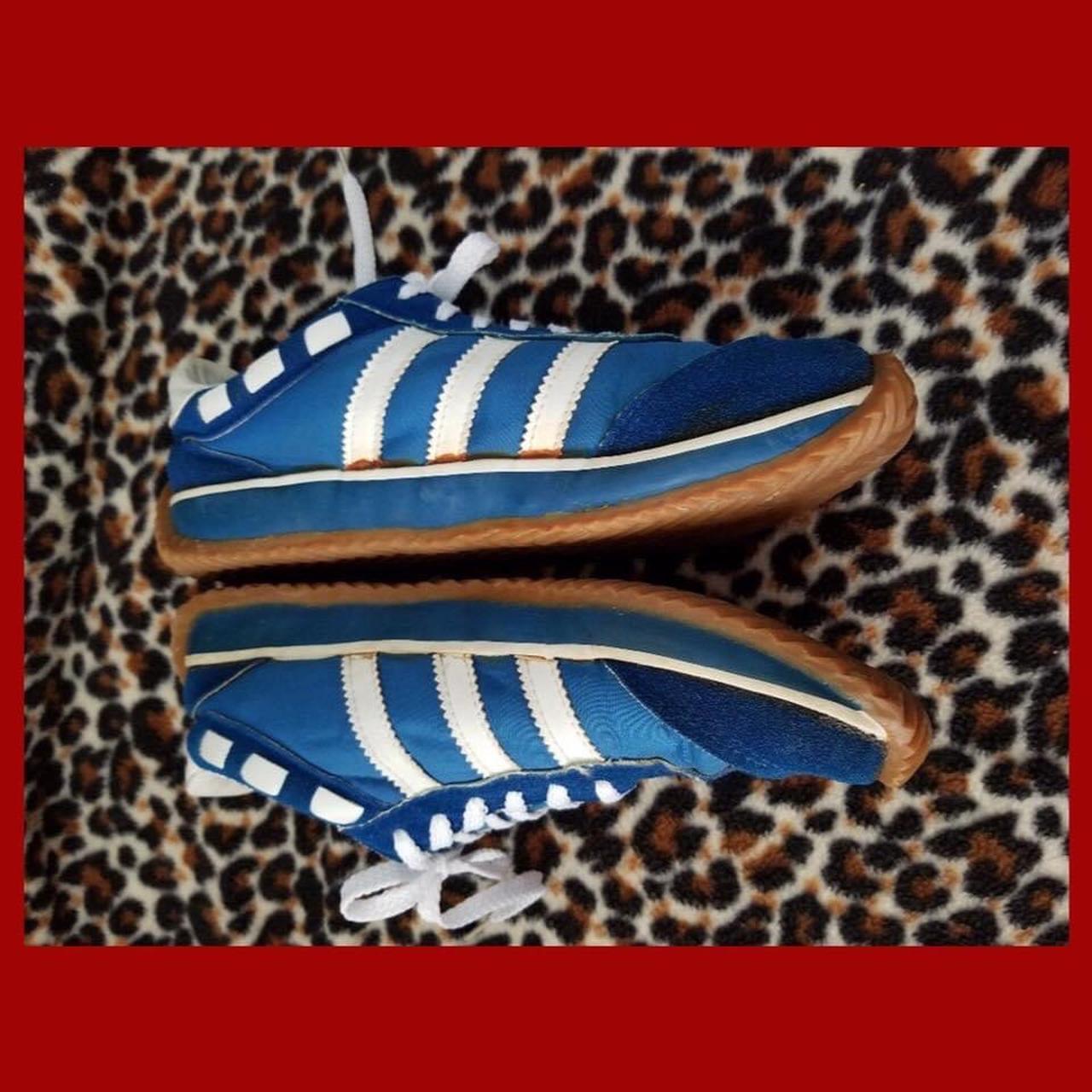 Vintage 70s JC PENNEY JCP OLD SCHOOL 3 Stripe Blue... Depop