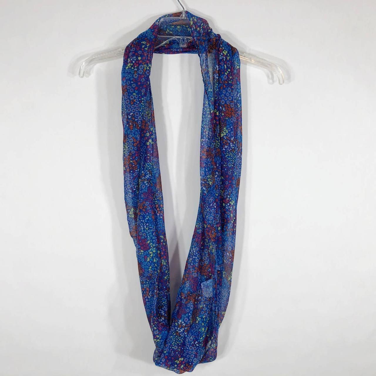 Unbranded Women's Blue Scarf-wraps | Depop