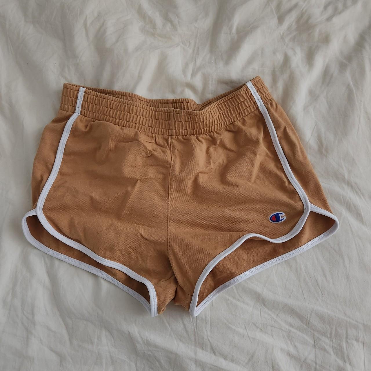 champion shorts womens gold