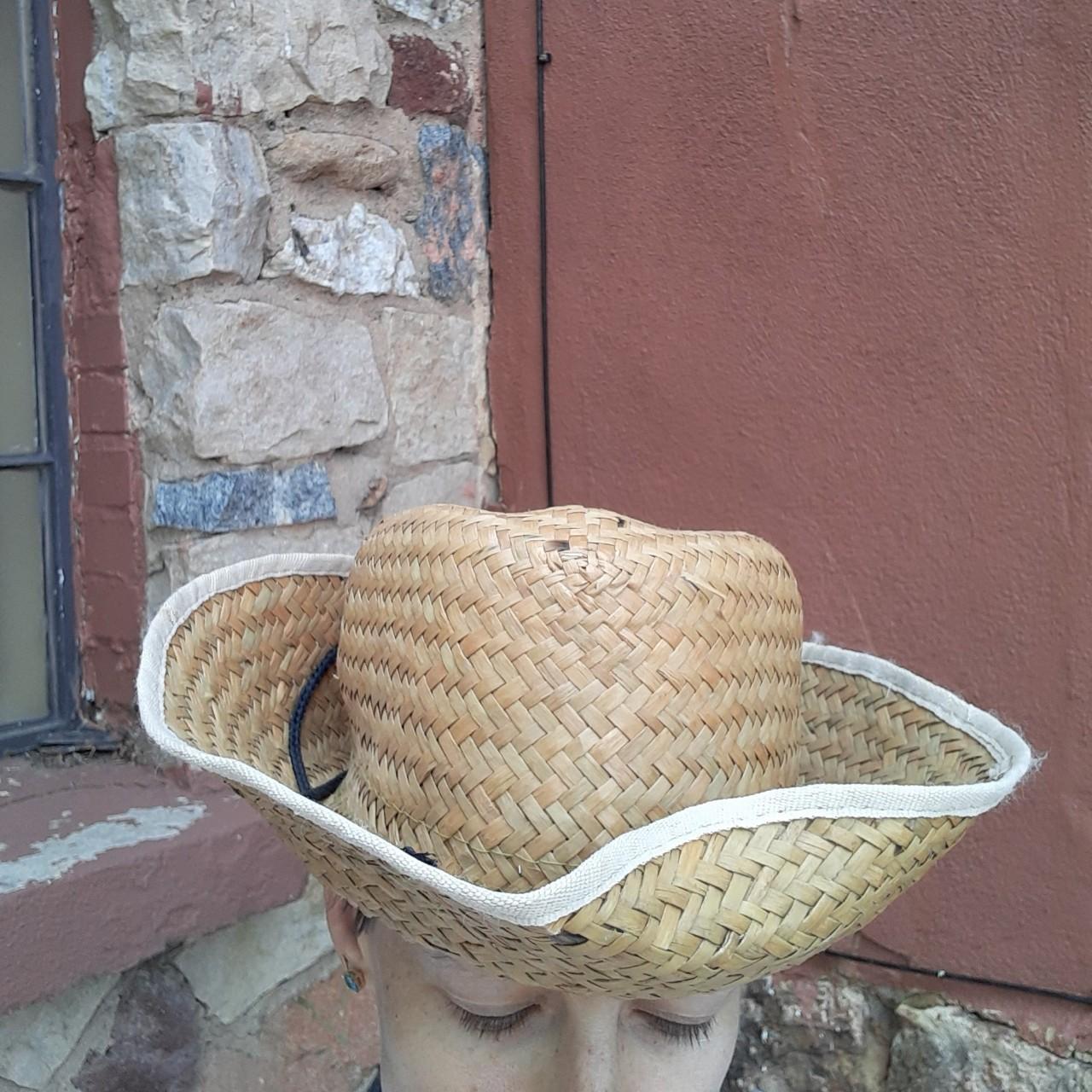 Legit vintage off kilter straw Farmers hat. No major - Depop