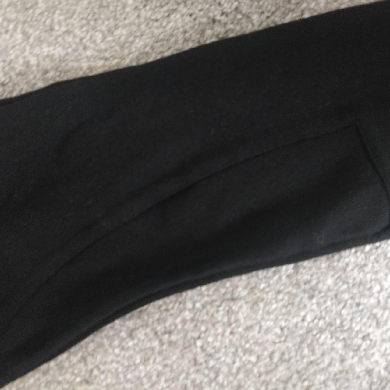 Topshop Black Thick Leggings Size 12 with zip and