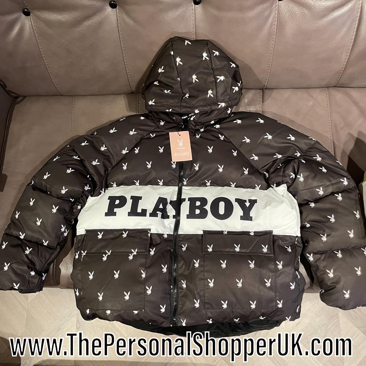 Playboy X Missguided Monogram Logo Puffer. Depop