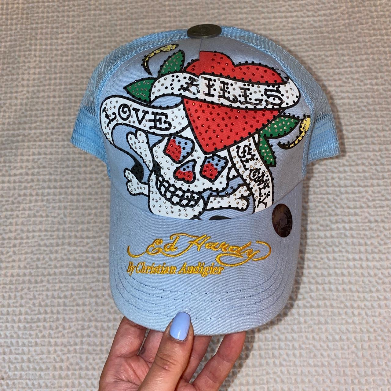 Ed Hardy Love Kills Slowly Hat Perfect Condition Depop