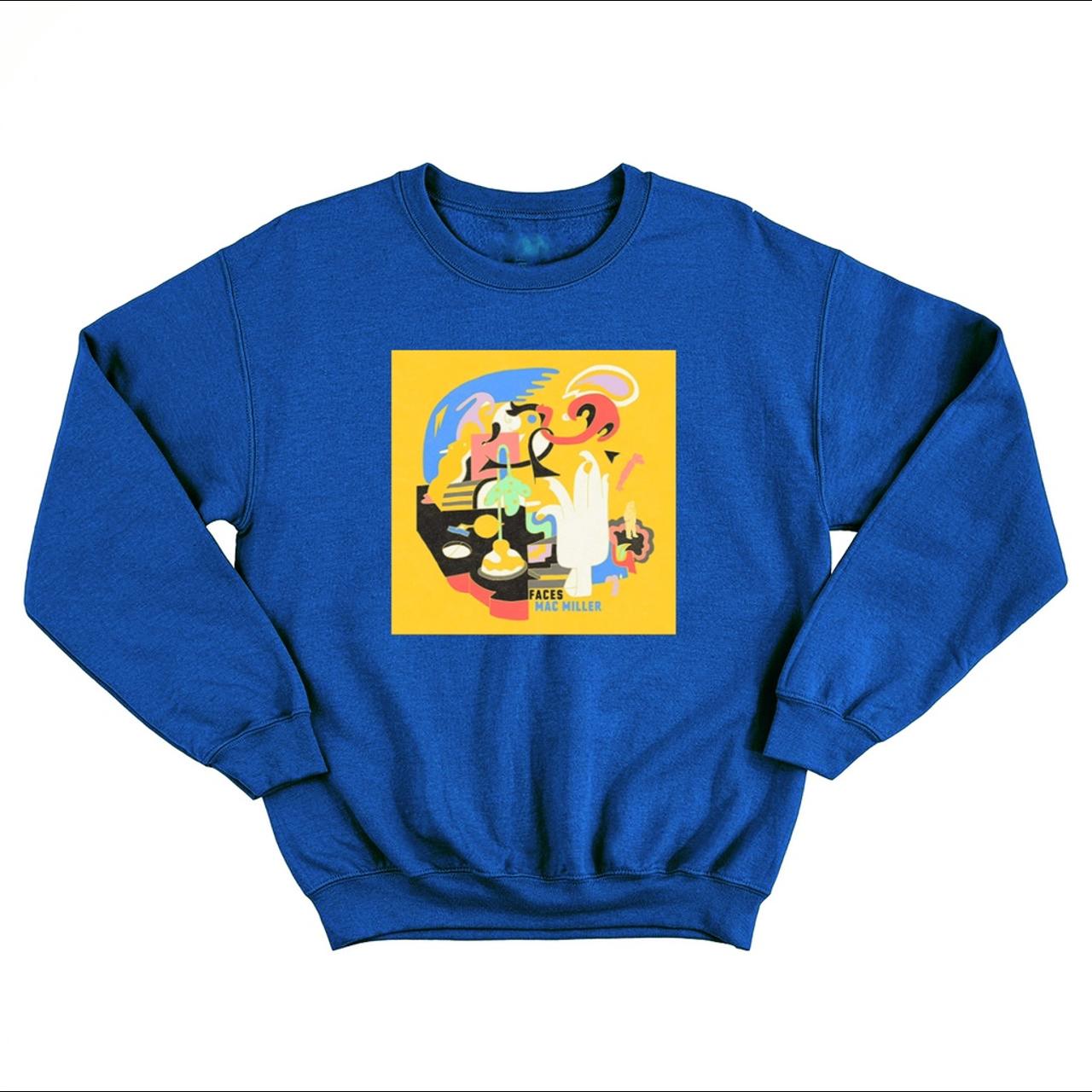 mac miller faces sweatshirt