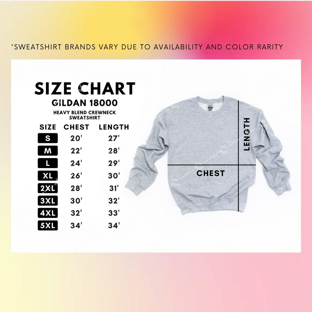 Shirt Sizing Chart WASH WITH COLD WATER, NO FABRIC... - Depop