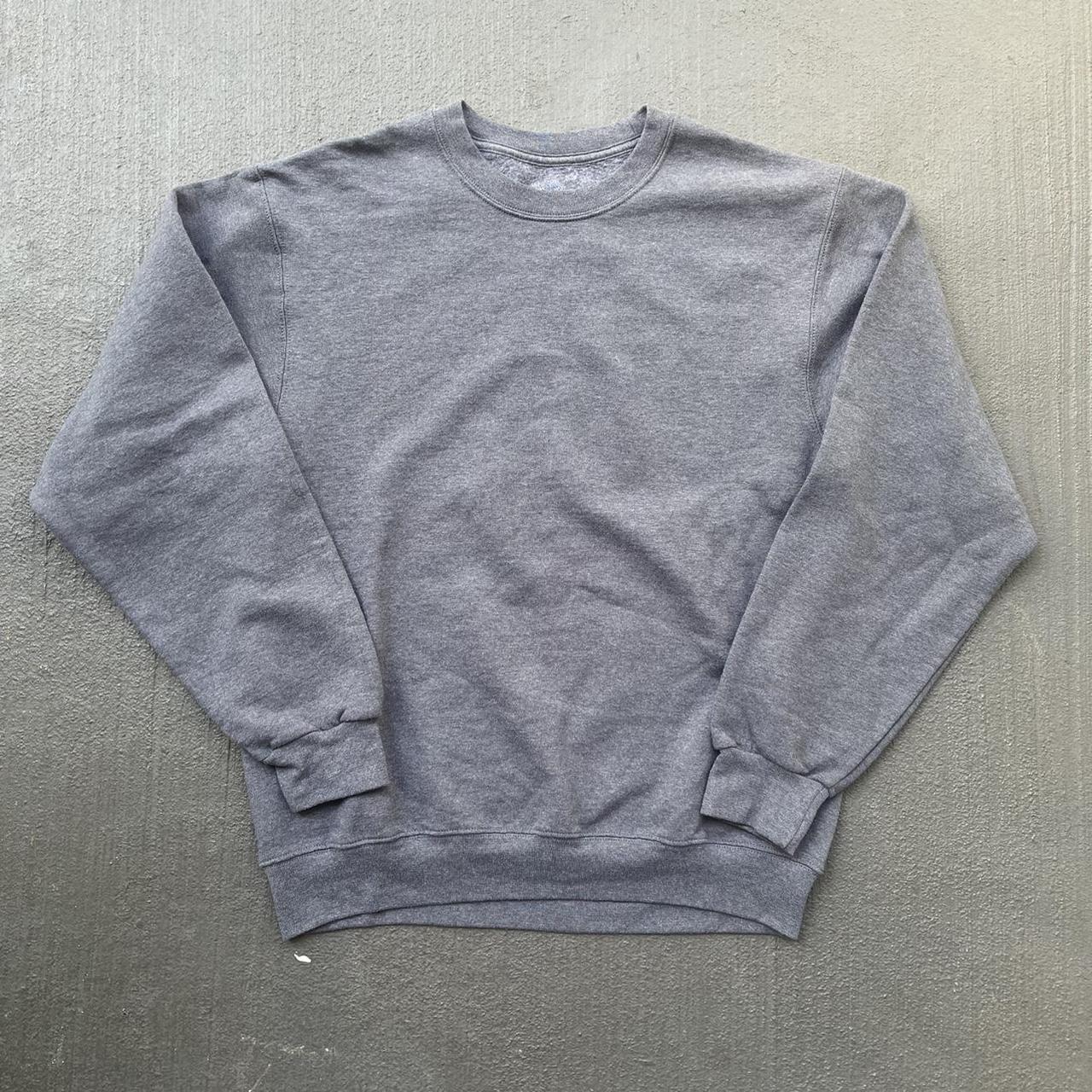 Blank Fruit of the Loom Crewneck Charcoal Grey... - Depop