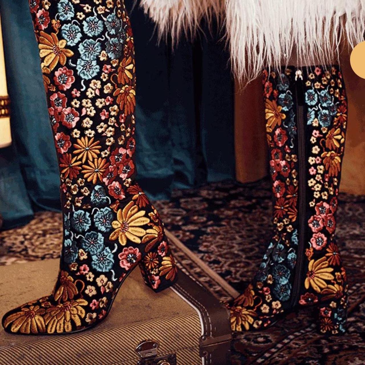 the-hippie-shake-floral-embroidered-boots-size-depop