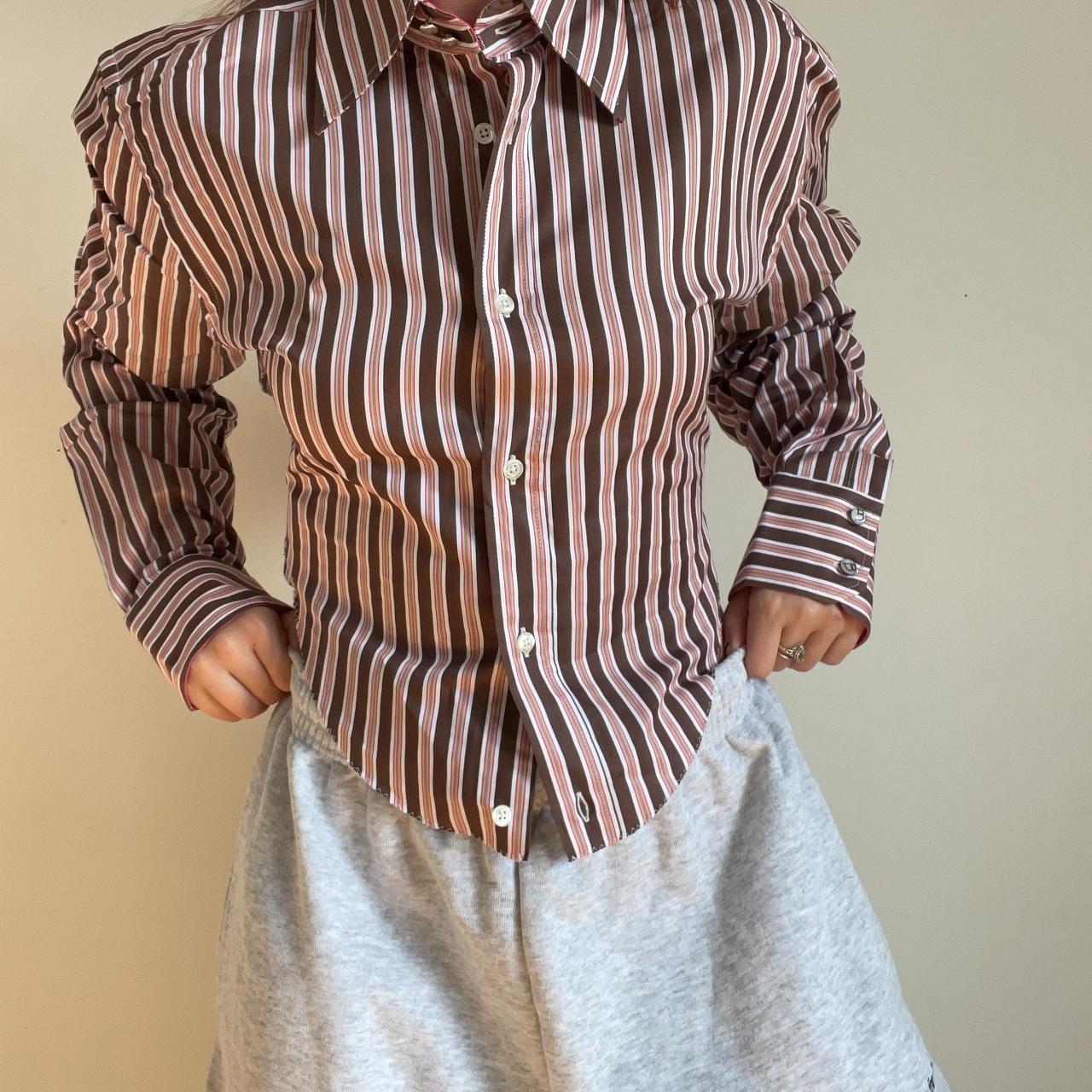 Women's Pink and Brown Shirt