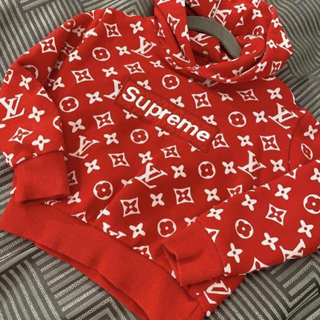 Louis vuitton cheap supreme hoodie kids