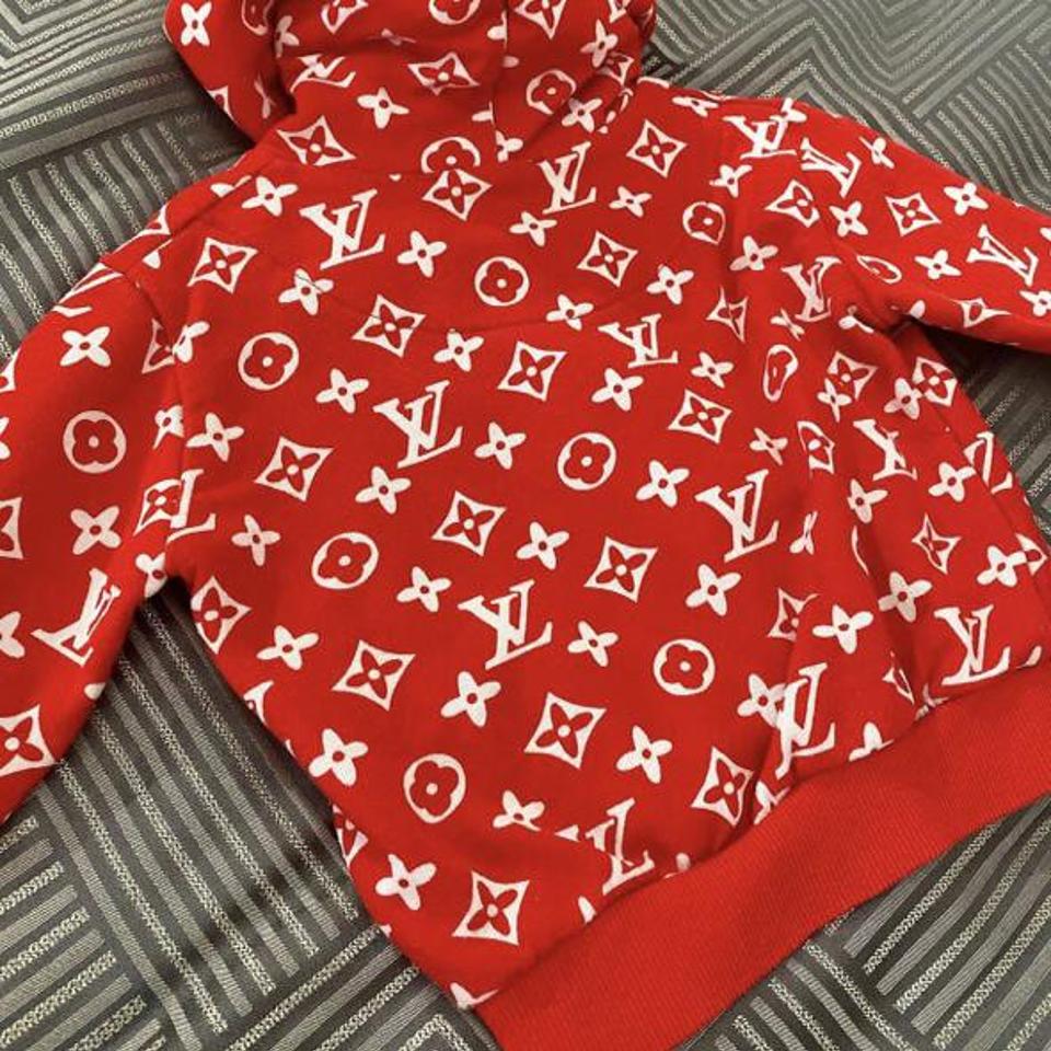 Supreme louis discount vuitton hoodie kids