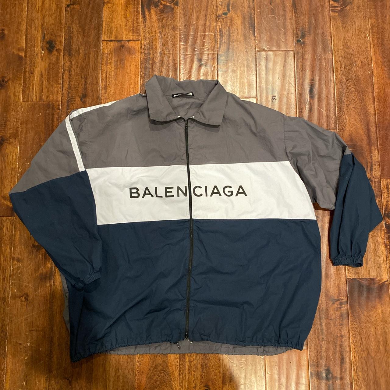 balenciaga windbreaker navy