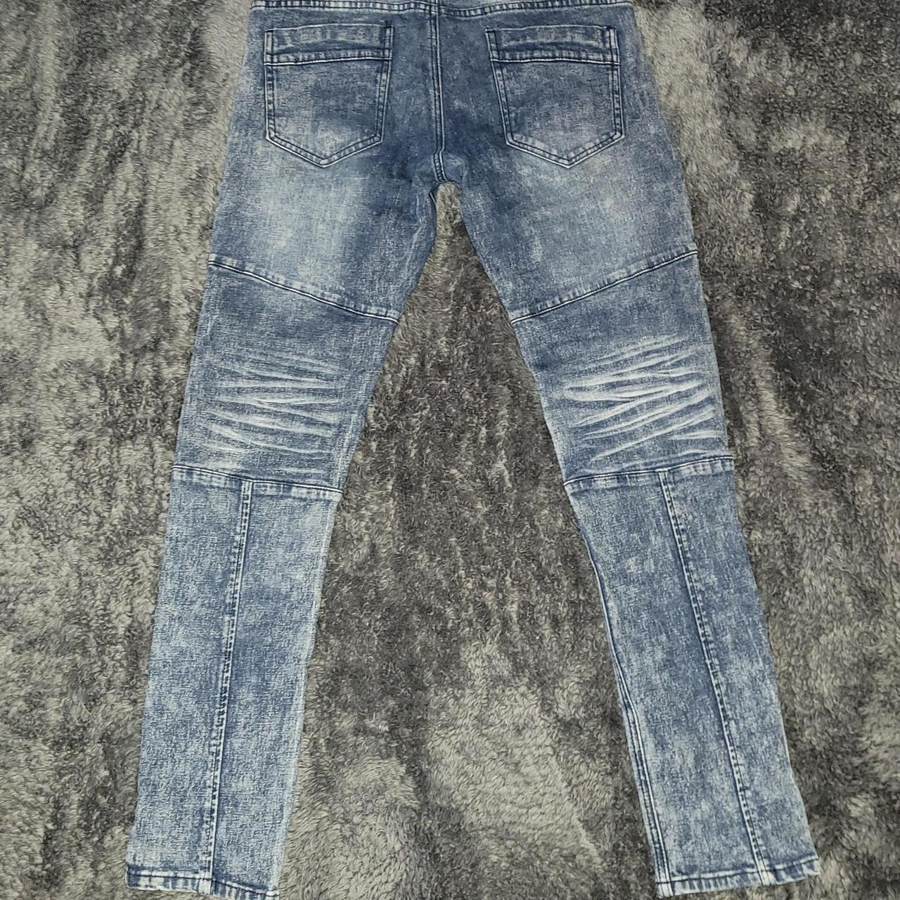 🏍 Moto Denim Skinny Jeans 🏍 💙 Blue Jean Colorway 💙 ☠️... - Depop