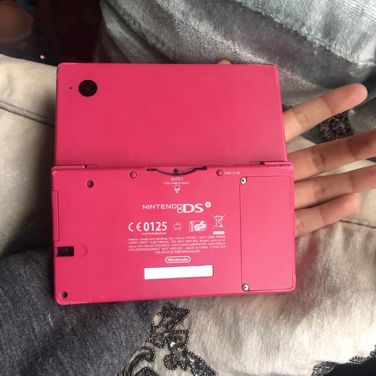 Nintendo DS, hot pink, good condition Charger not... - Depop