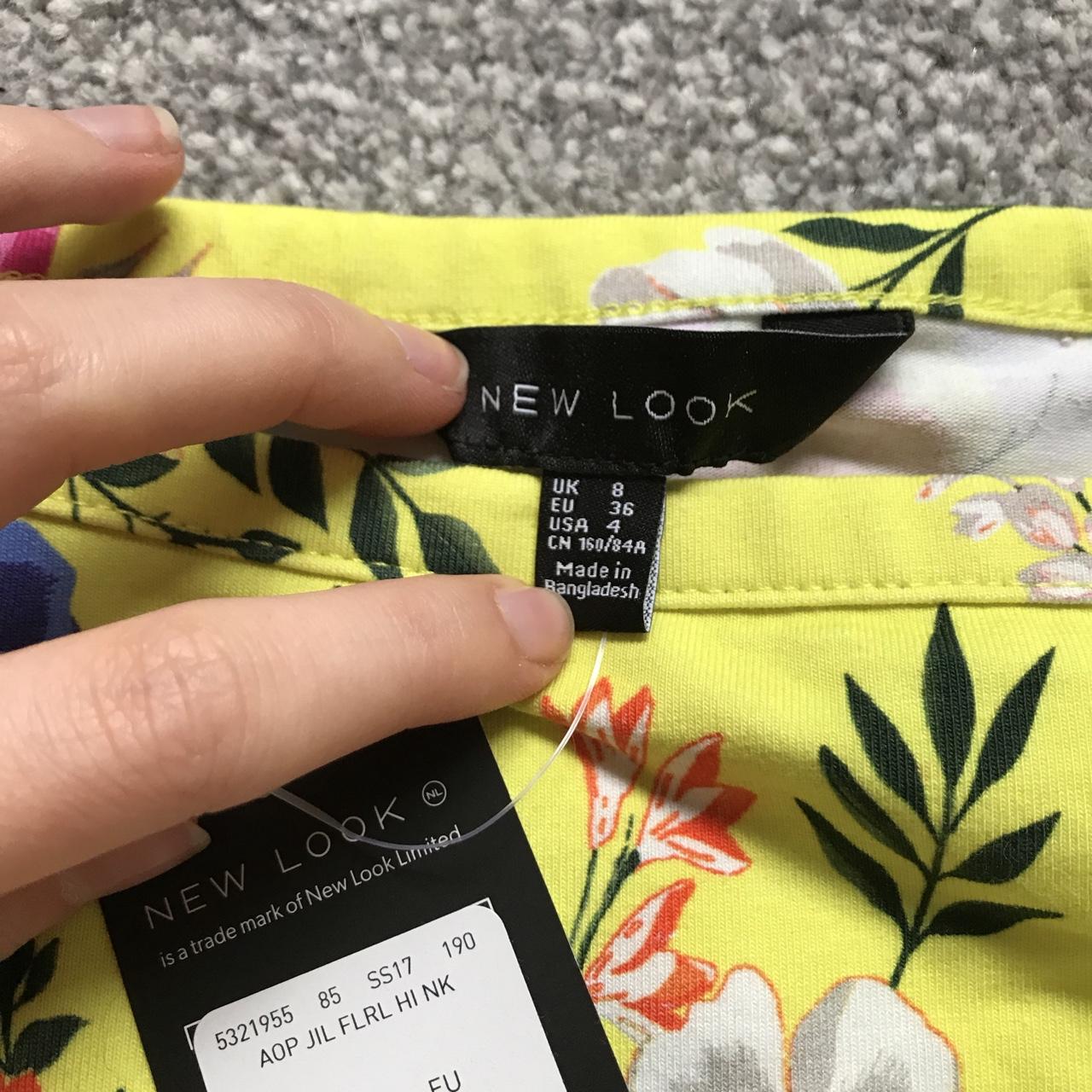 Yellow floral crop top new look size 8! Never worn... Depop