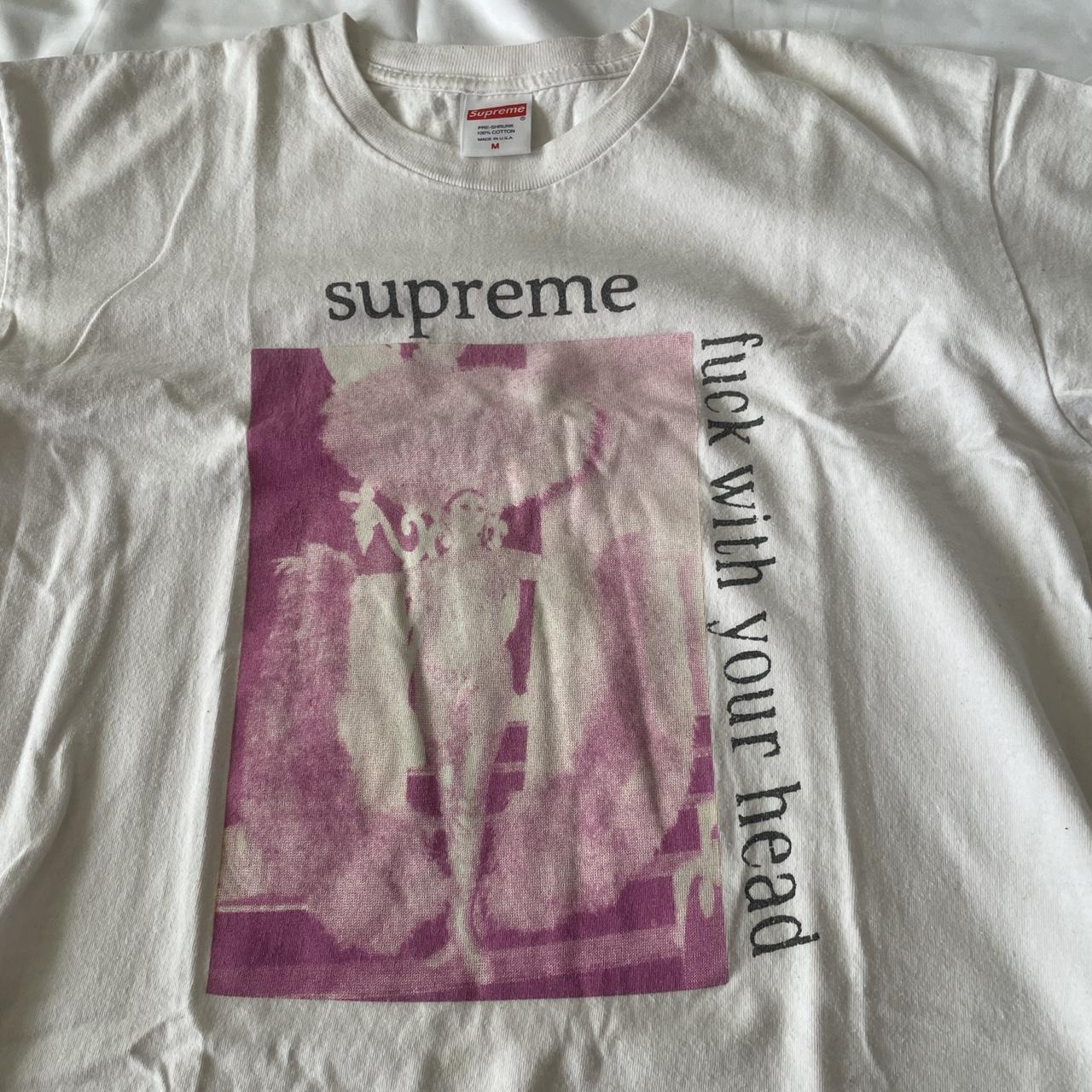 supreme fw17 “fuck with your head” white t...