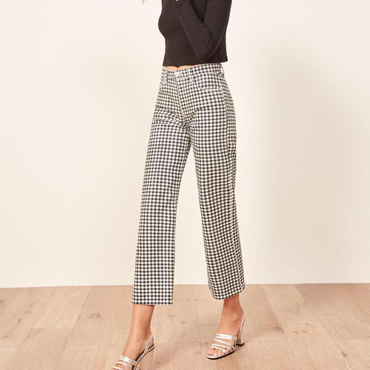 Reformation best sale gingham pants