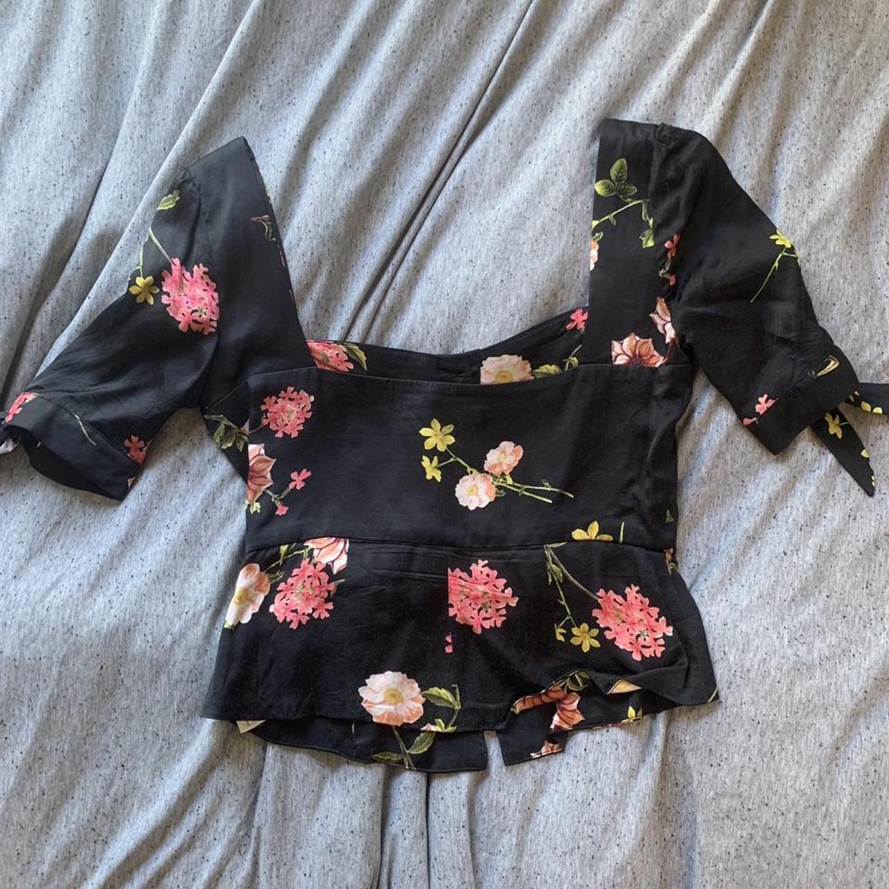 Capulet Women's Black and Pink Blouse (4)