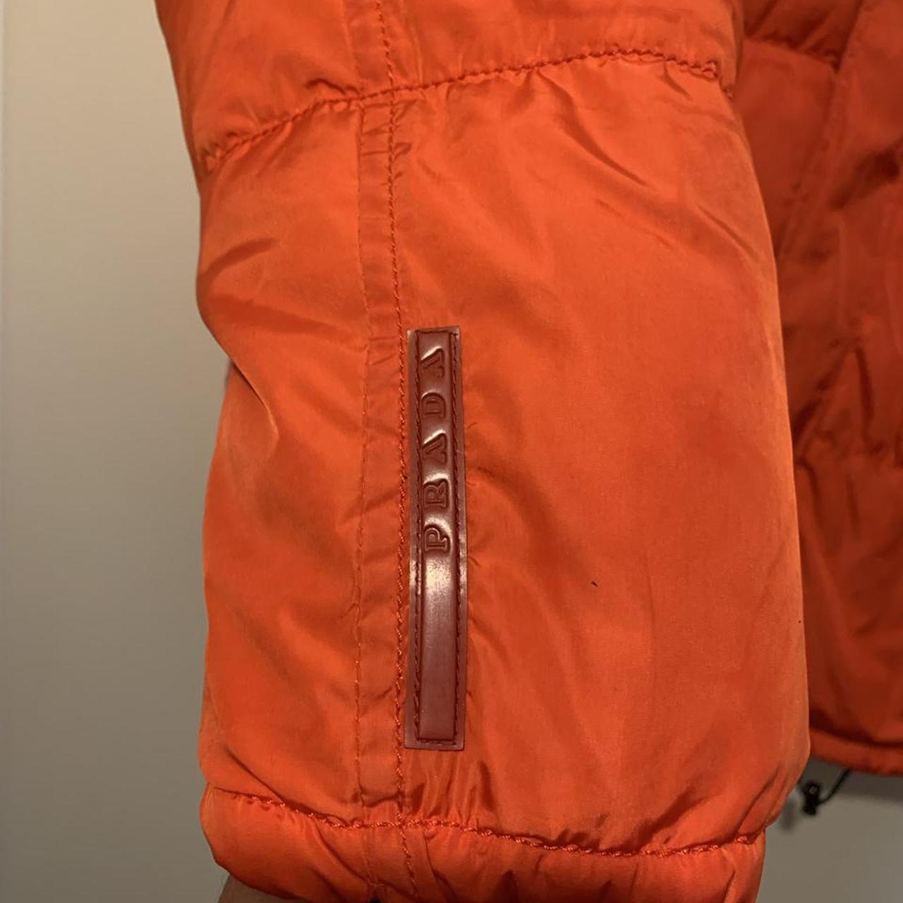 Prada Linea Rossa Prada Sport Down Jacket Orange