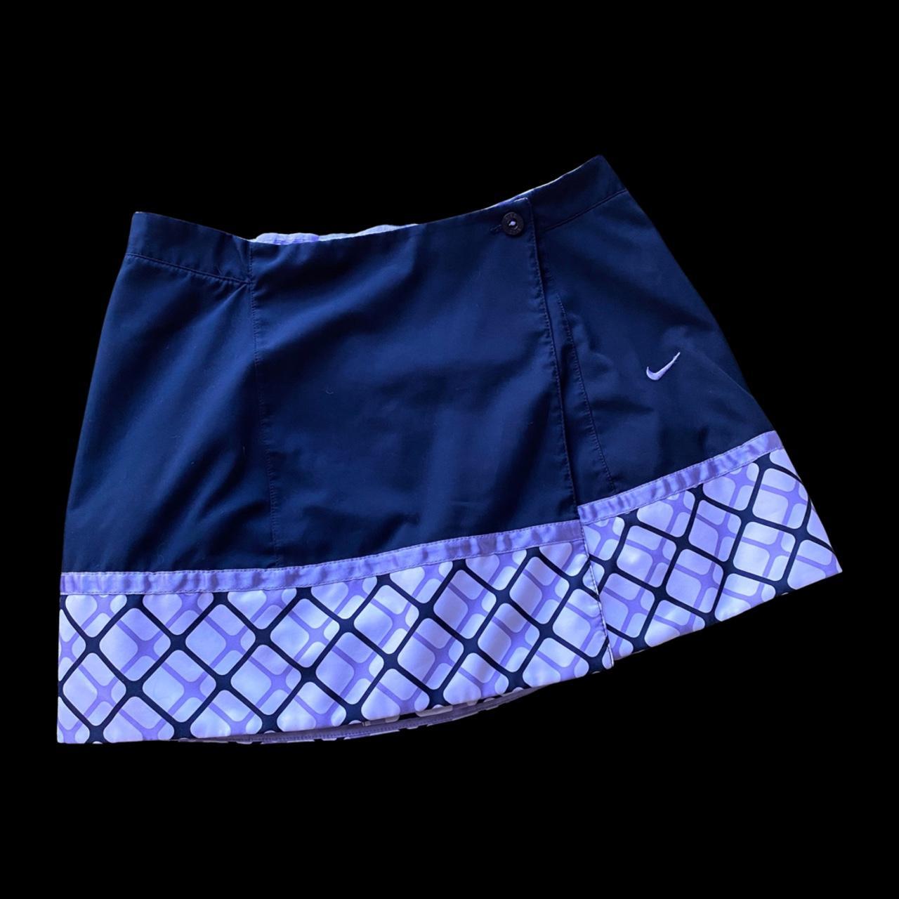 💜 nike mini tennis skirt navy and lavender wrap over... Depop