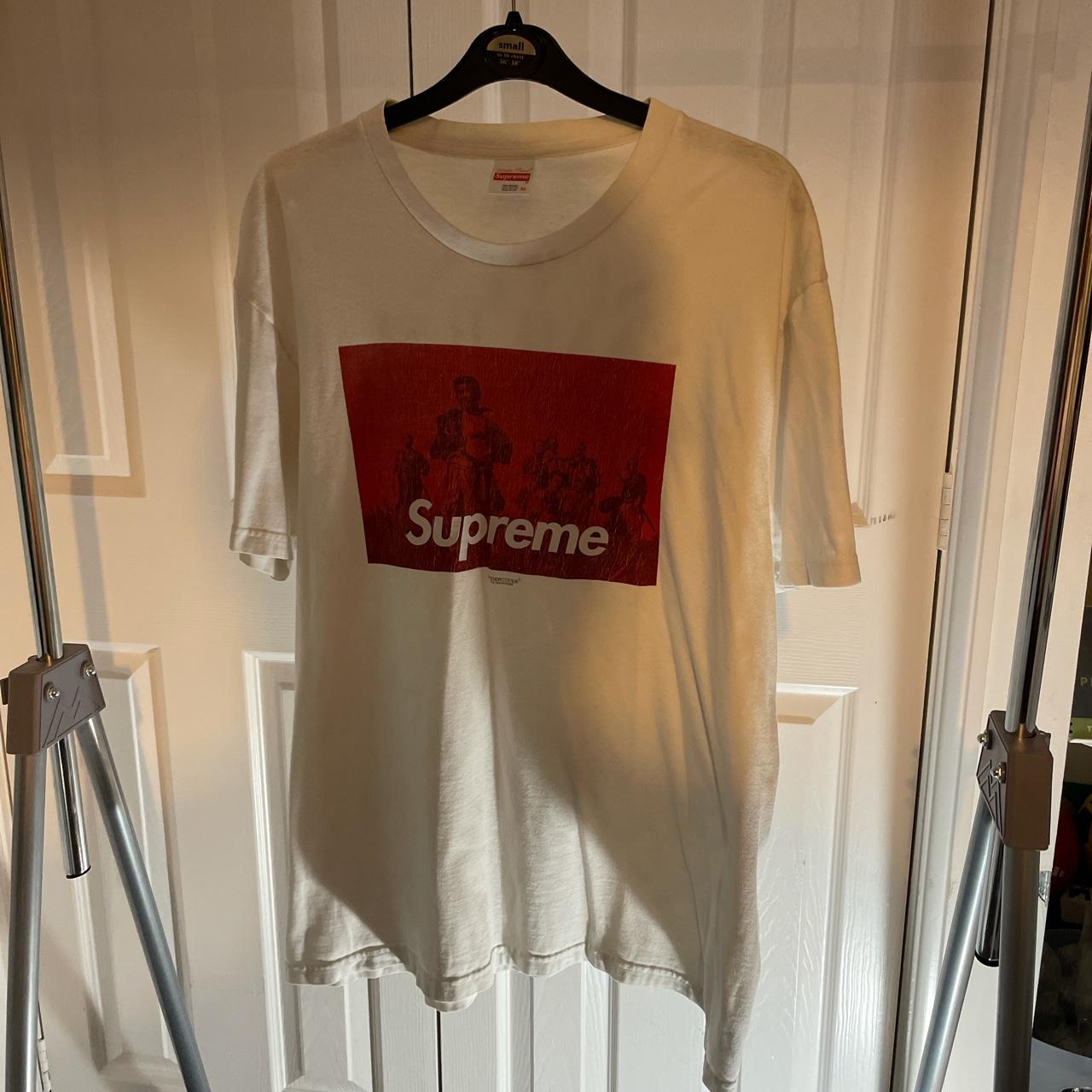 Supreme x Seven Samurai white and red bogo shirt Depop