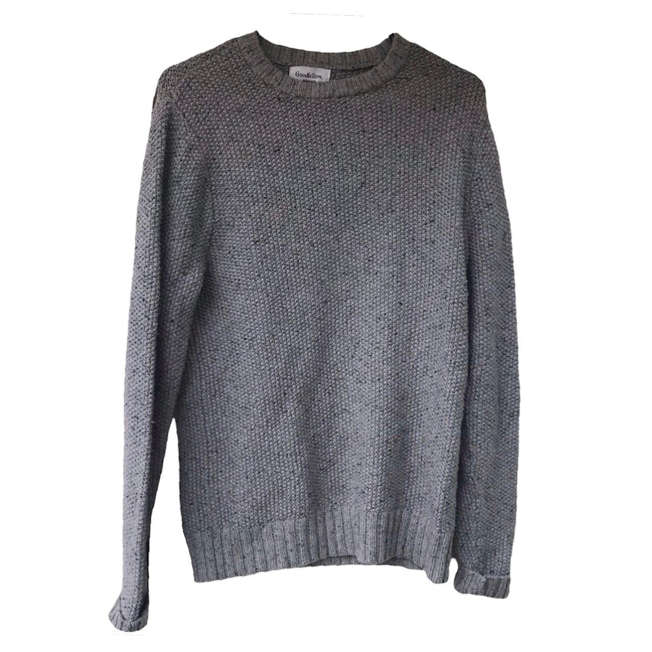 Grey knit sweater. Size men’s small. #sweater #knit... - Depop