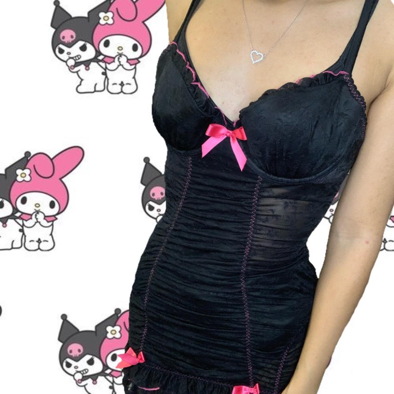 Victoria’s Secret lace corset top. Giving kuromi... Depop