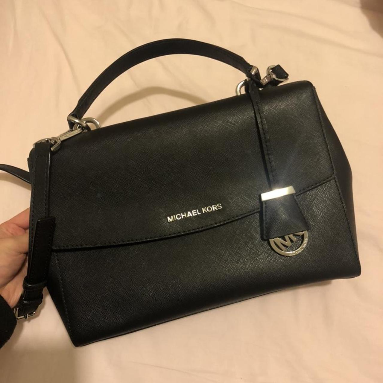 Black Michael Kors medium Ava saffiano bag with... - Depop