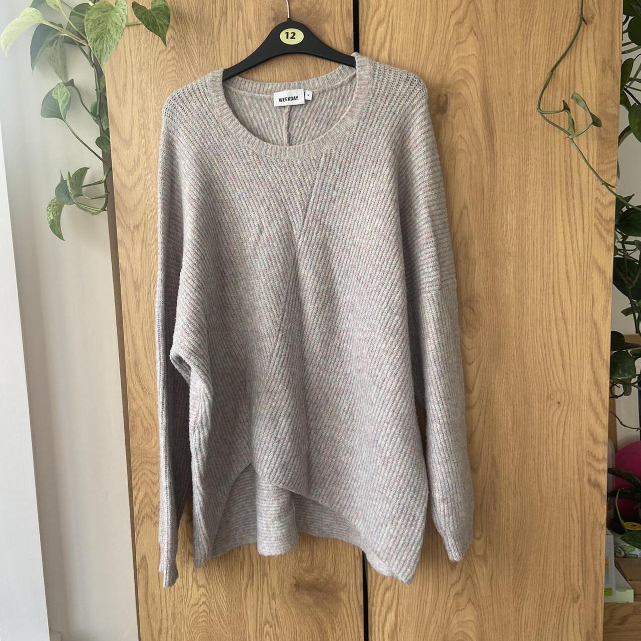 Weekday jumper, sort of rainbow coloured knit, with... - Depop