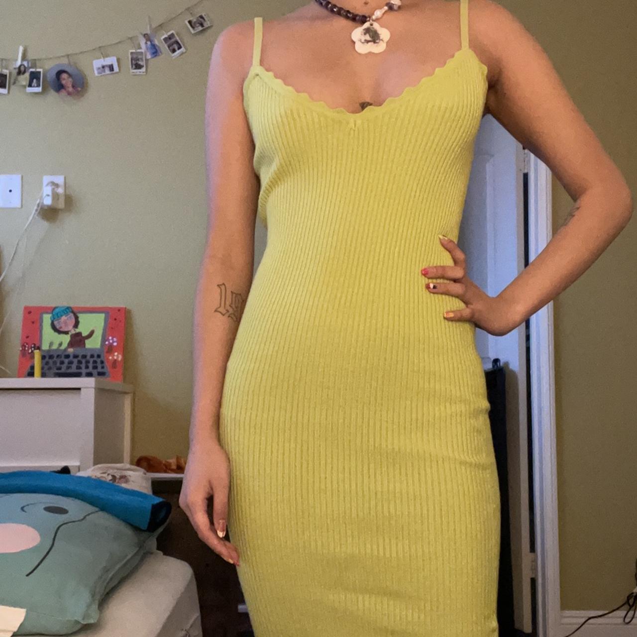 urban outfitters lime green dress