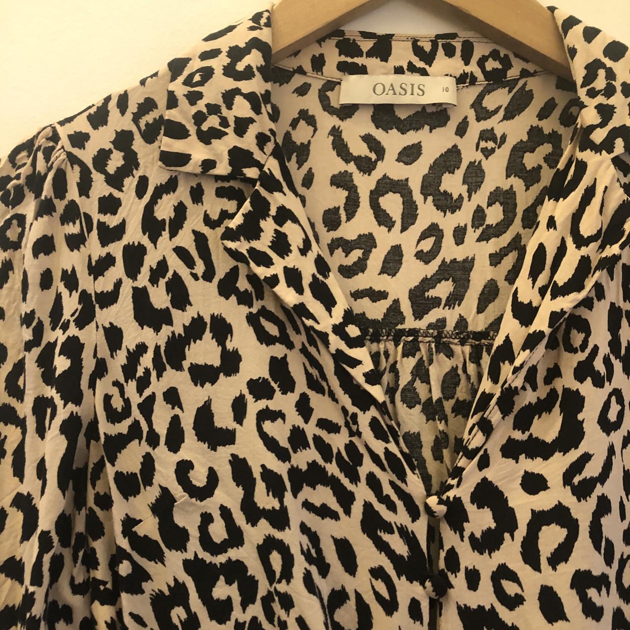 oasis leopard print blouse