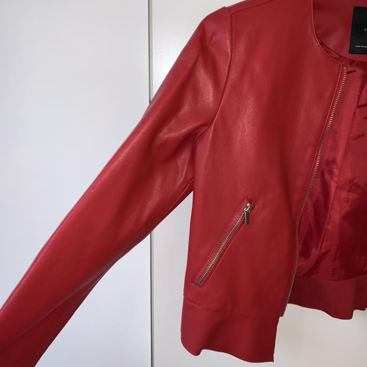 red-zara-leather-jacket-size-m-missguided-zara-depop