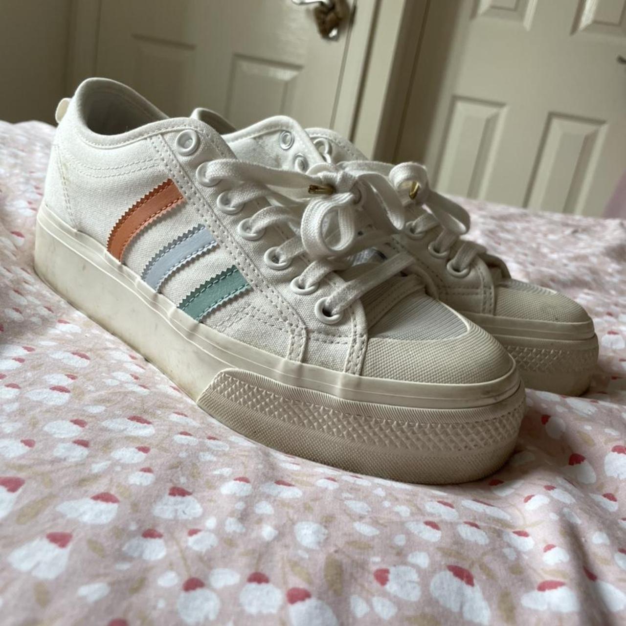 Adidas Nizza, worn but good quality - Depop