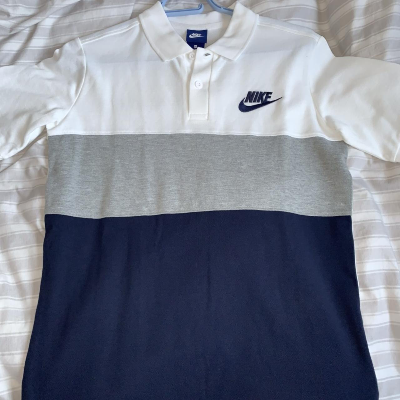 Men’s white nike polo shirt Size XL fits a... Depop