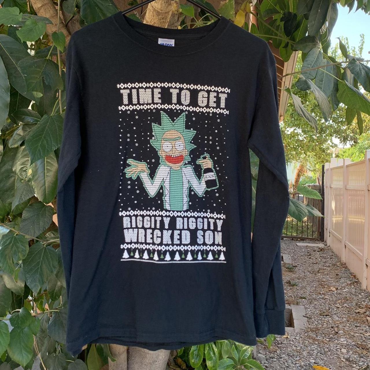 Rick and Morty graphic black t- shirt . Size medium - Depop