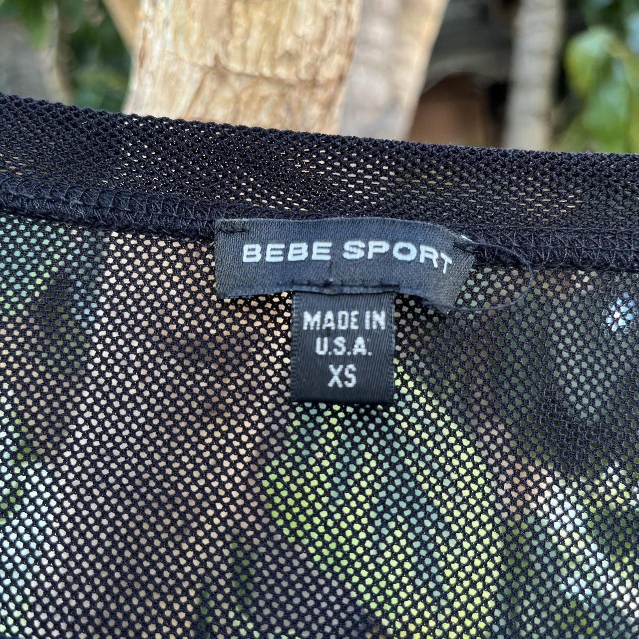 Vintage Y2K Bebe sport mesh fishnet tee! Made in the... - Depop
