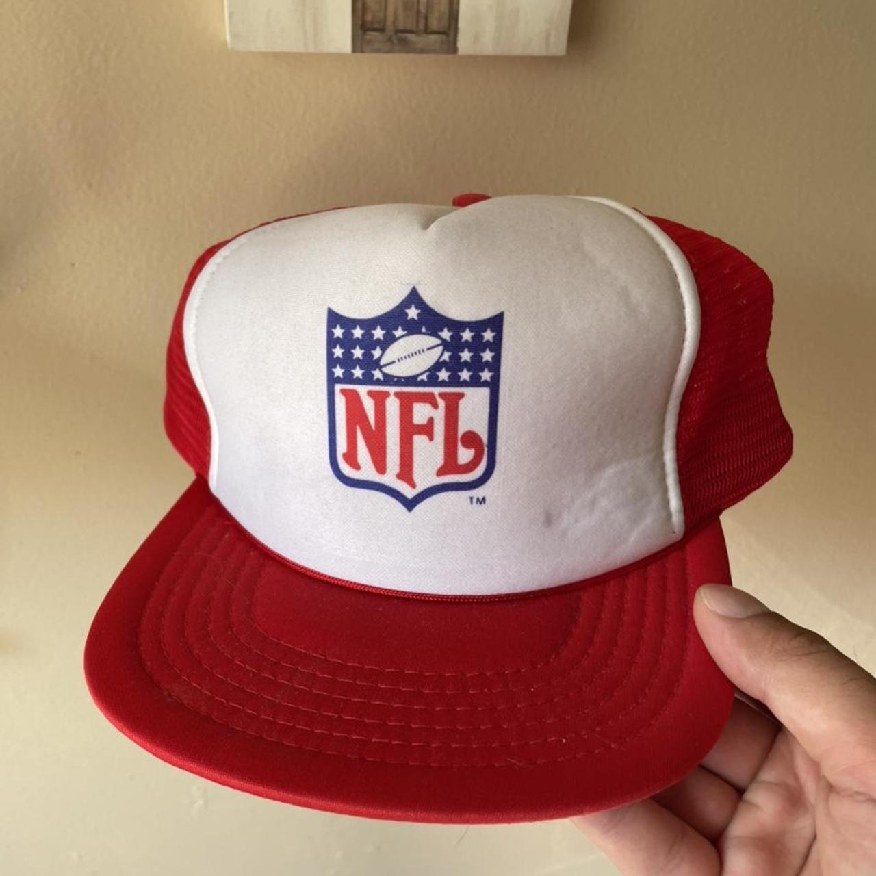 Vintage NFL logo snapback red - Depop