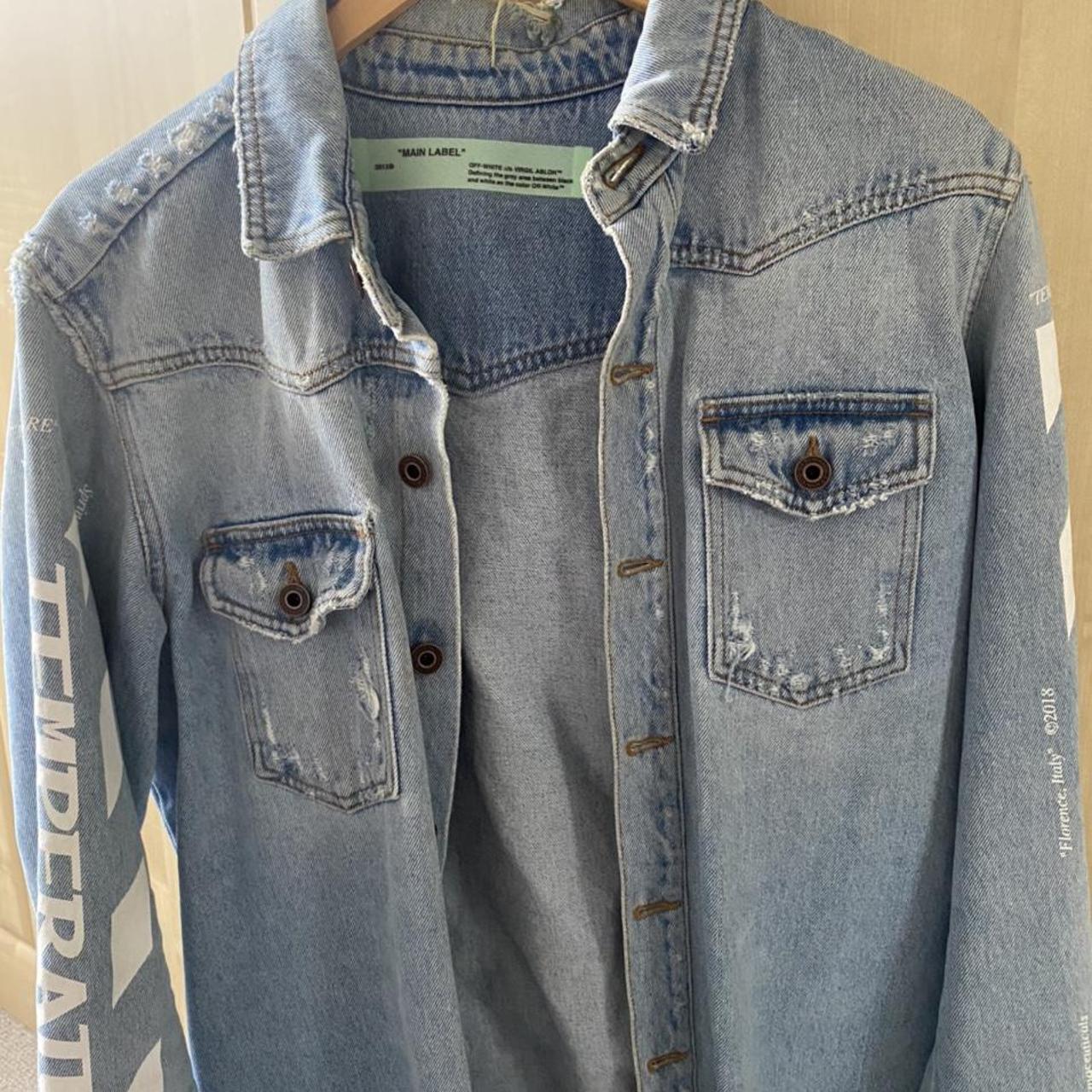 Off white clearance denim jacket temperature