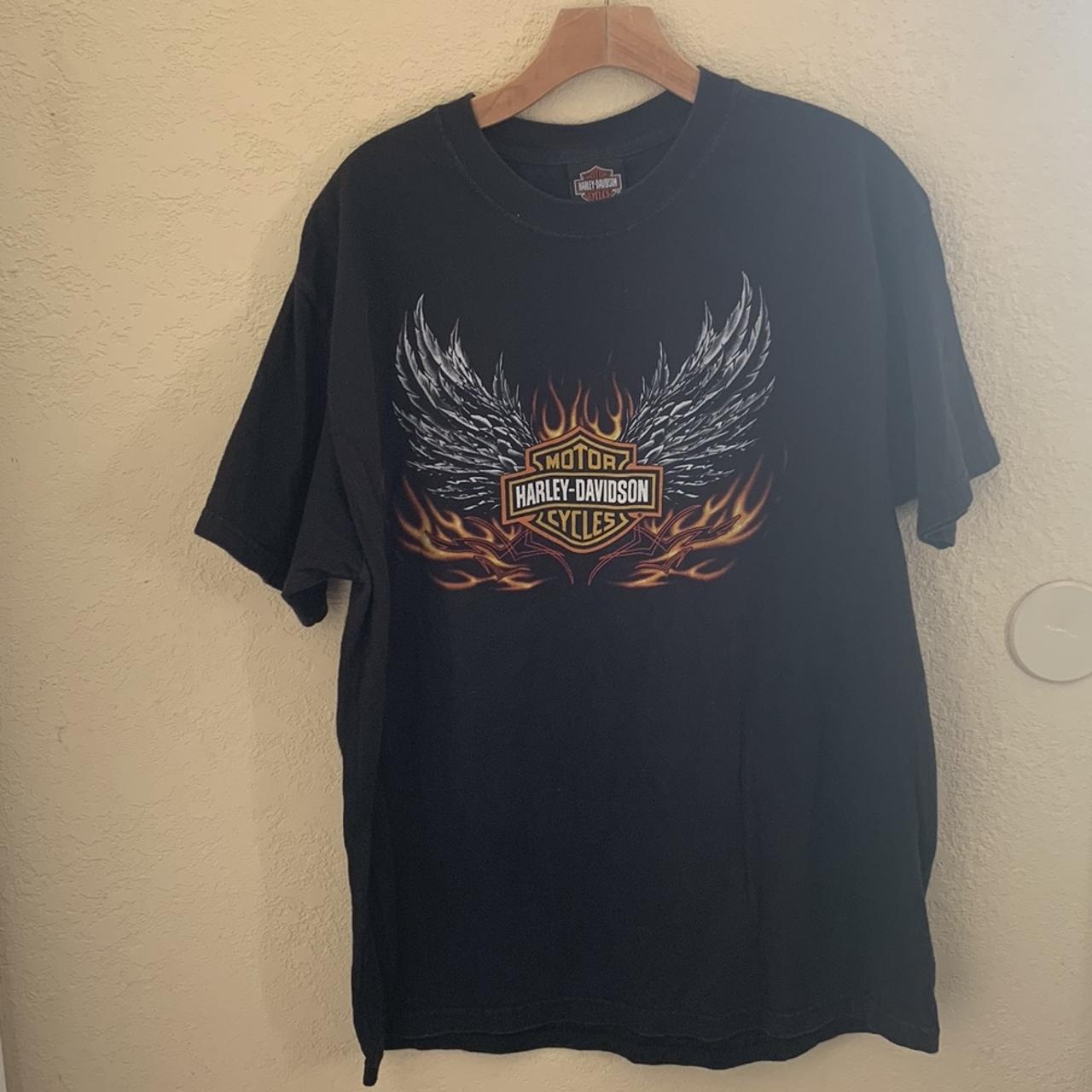 Harley Davidson tshirt •tag labeled large •length... - Depop