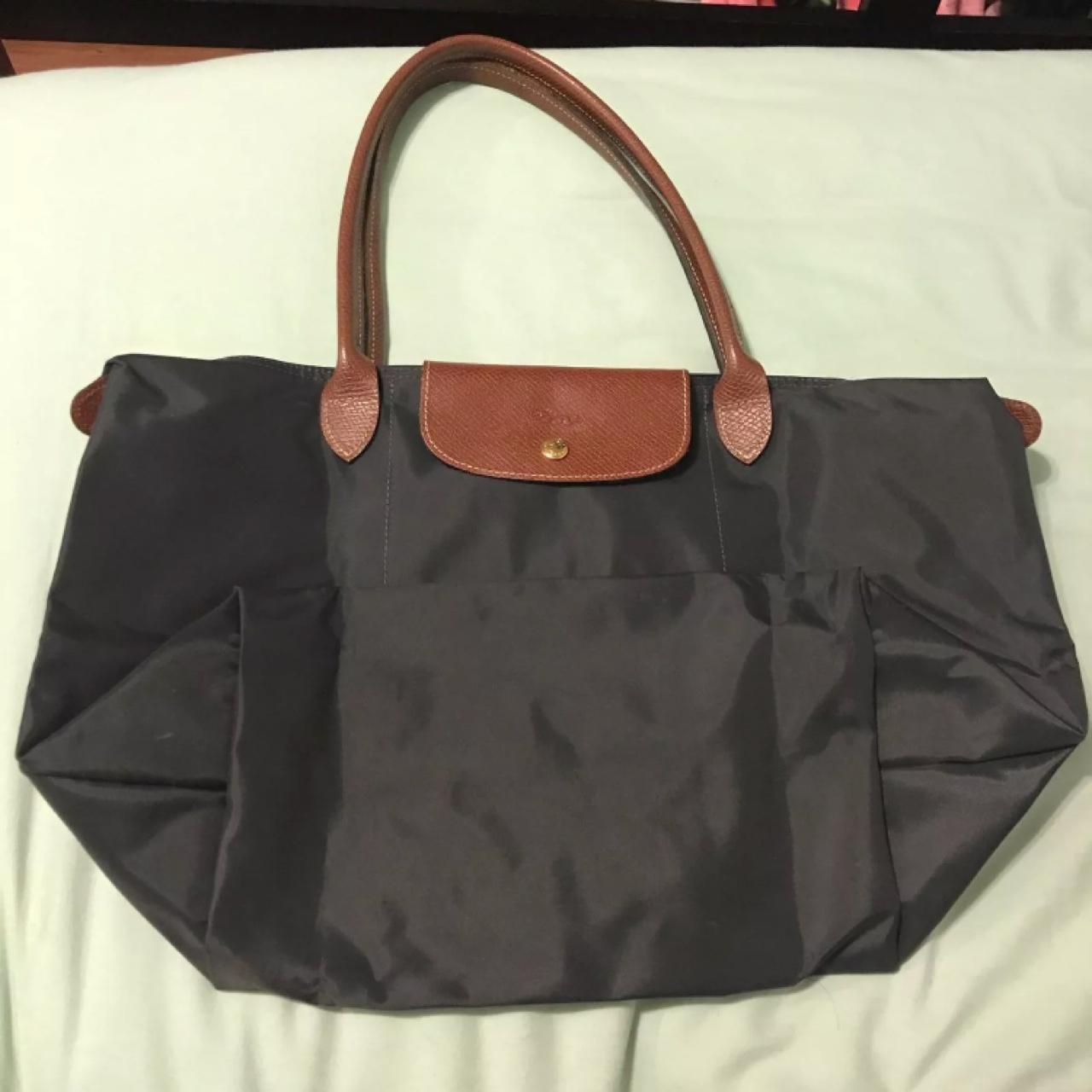 Longchamp gunmetal discount large tote