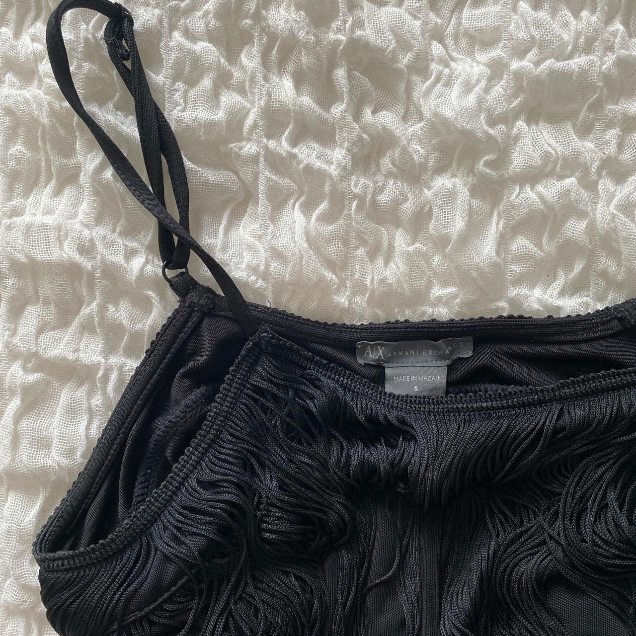 Stunning Armani little black dress with fringe 🖤... - Depop