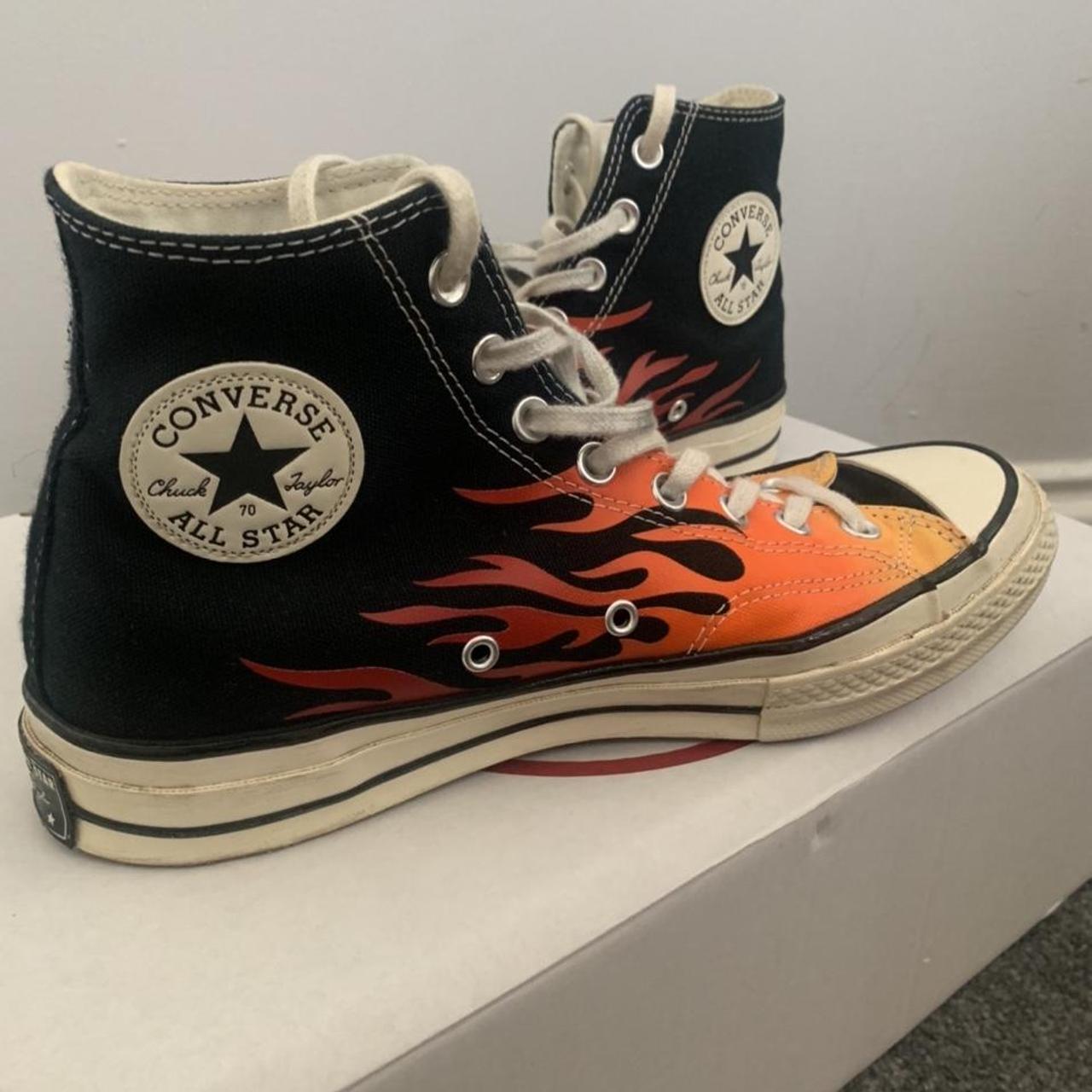 Converse Chuck Taylor All Star Flame High-Top... - Depop