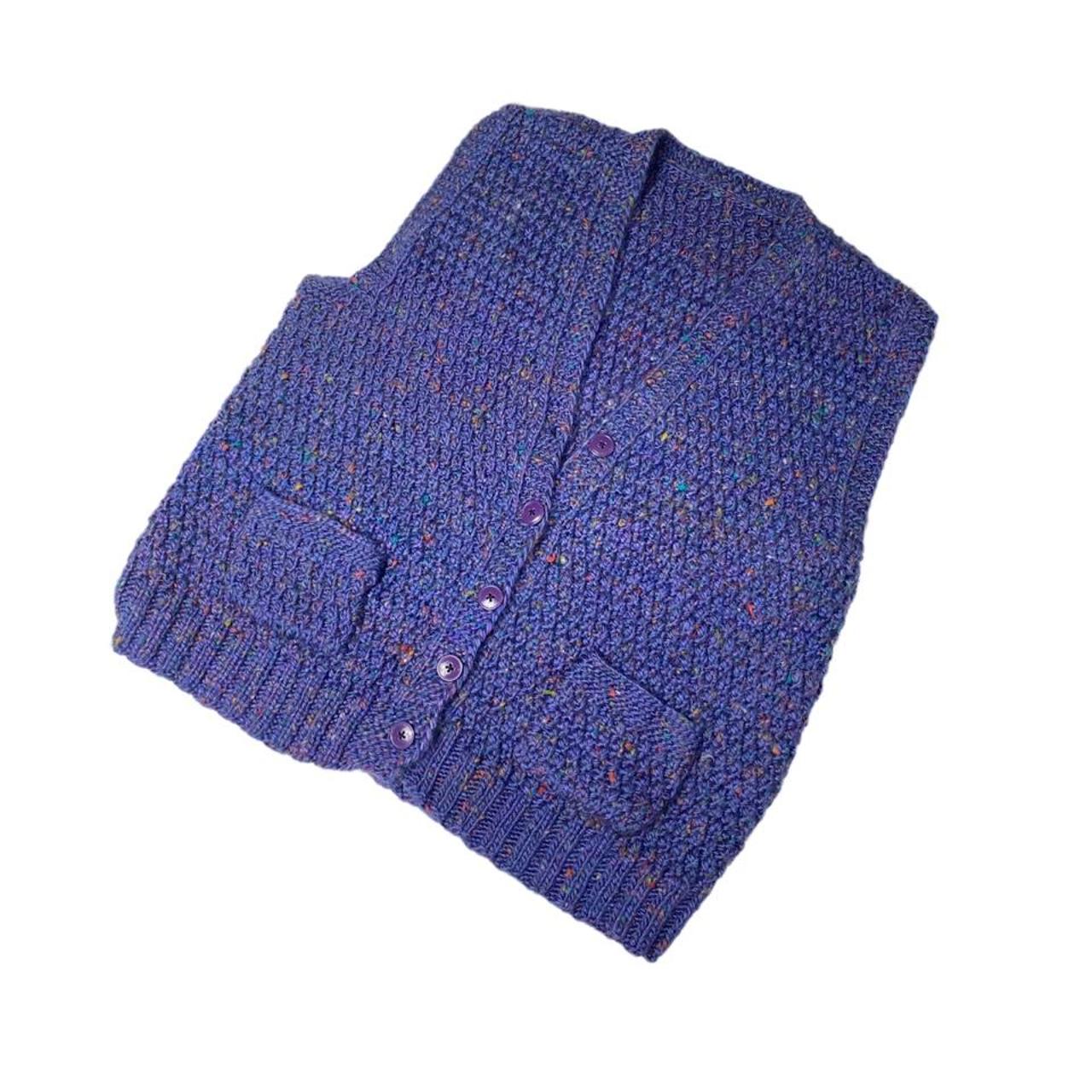 Vintage cozy purple sweater vest with two front... - Depop