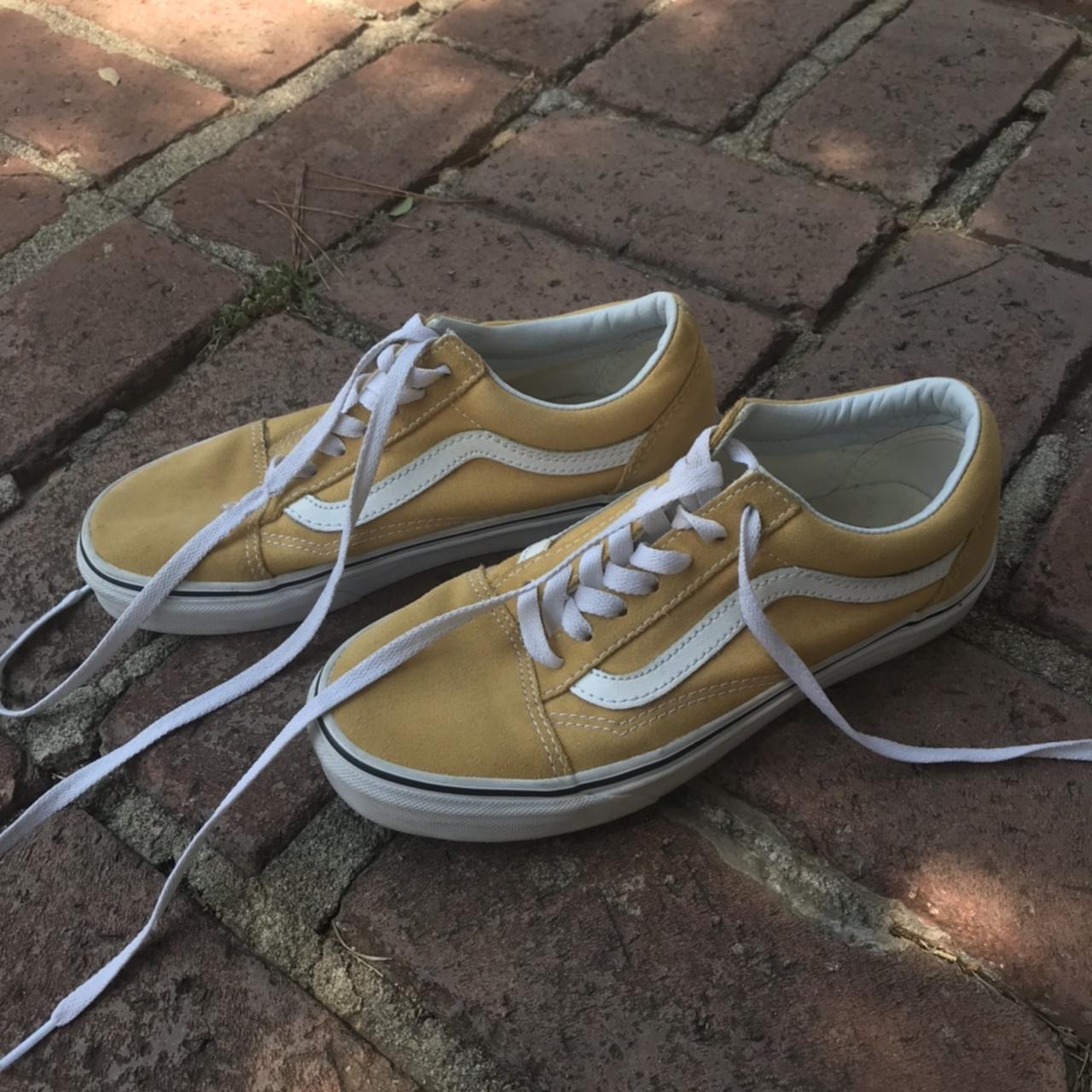 Lv yellow ochre checkerboard vans #vans - Depop