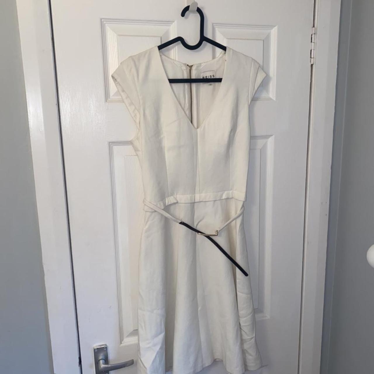 White Reiss dress, UK size 6. Good quality material... - Depop