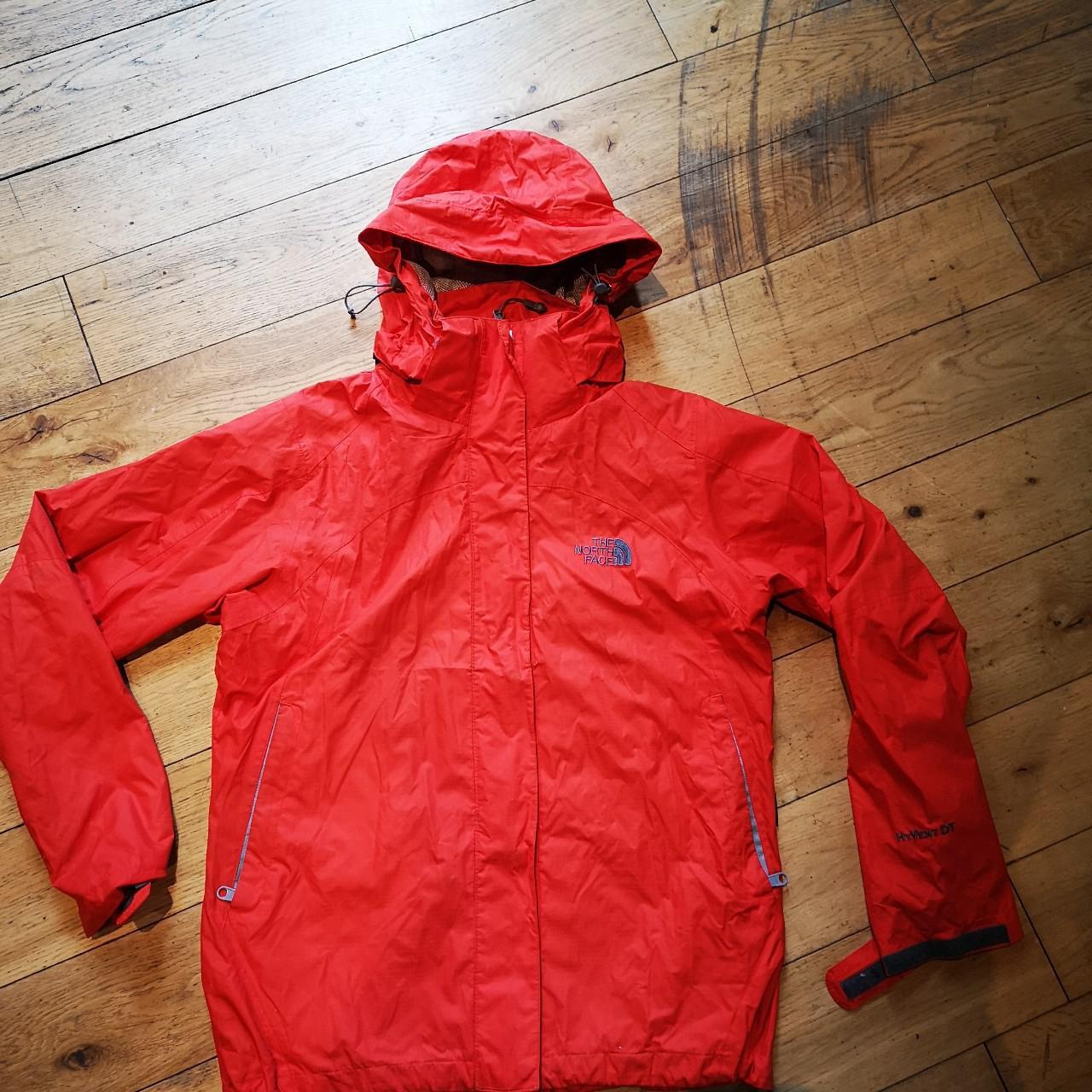 The North face lightweight jacket orange size large... - Depop