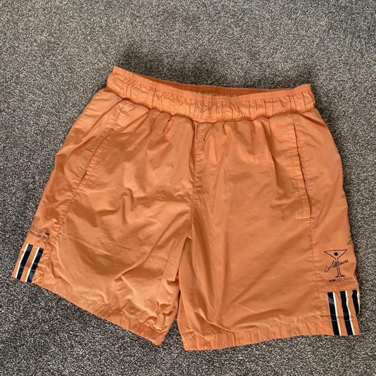Adidas x Alltimers orange shorts / swimshorts Worn... Depop