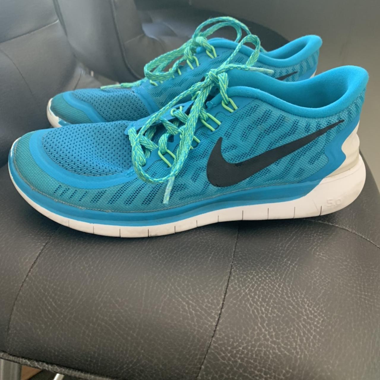 Nike free run 5.0 trainers in blue Aqua blue nike... Depop